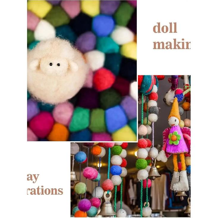 40pcs Felting Wool Roving - Core Wool Roving Bulk Spinning DIY Craft Mix Color Needlework Craft 3g/Color