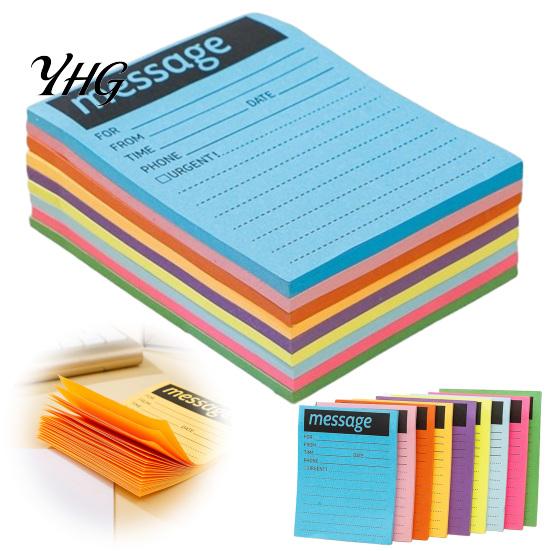 Fluorescent Sticky Notepads Horizontal Line Notepad, Strong Adhesive Removable Memo Portable Journal Labels Pad, Multi-color Lined Paper for