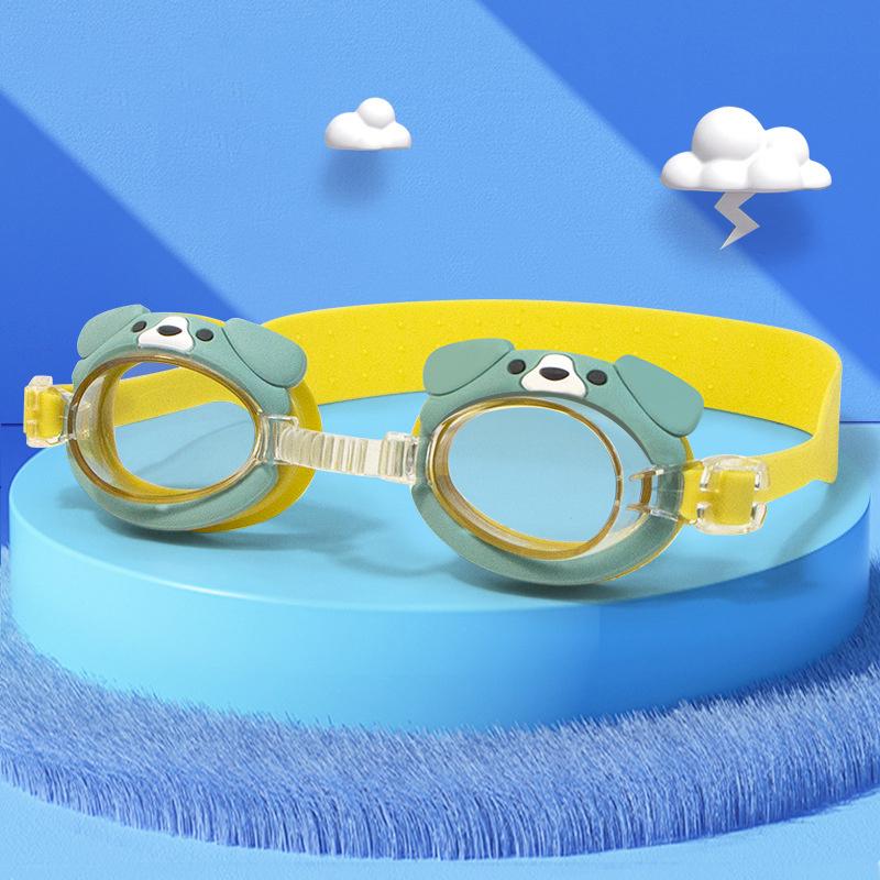 Swimming Goggles Kid Cartoon Cute HD Waterproof Fogproof Swim Eyewear Adjustable Mirror Strap Water Sport Colorful Goggles