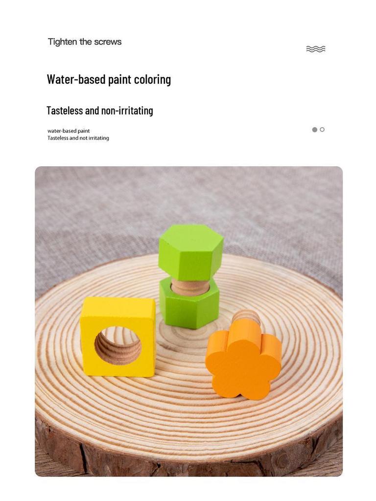 Montessori Wooden Post-Screwing Toy: Enhance Child's Hand-Eye Coordination & Parent-Child Interaction
