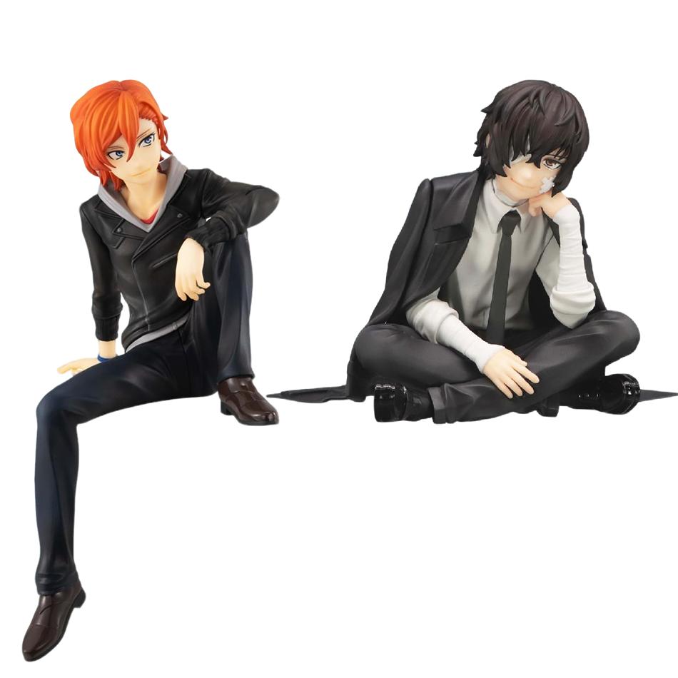 New Bungo Stray Dogs Dazai Osamu Figurine Nakahara Chuuya Action Figures PVC Model Collection Noodle Stopper Birthday Gifts