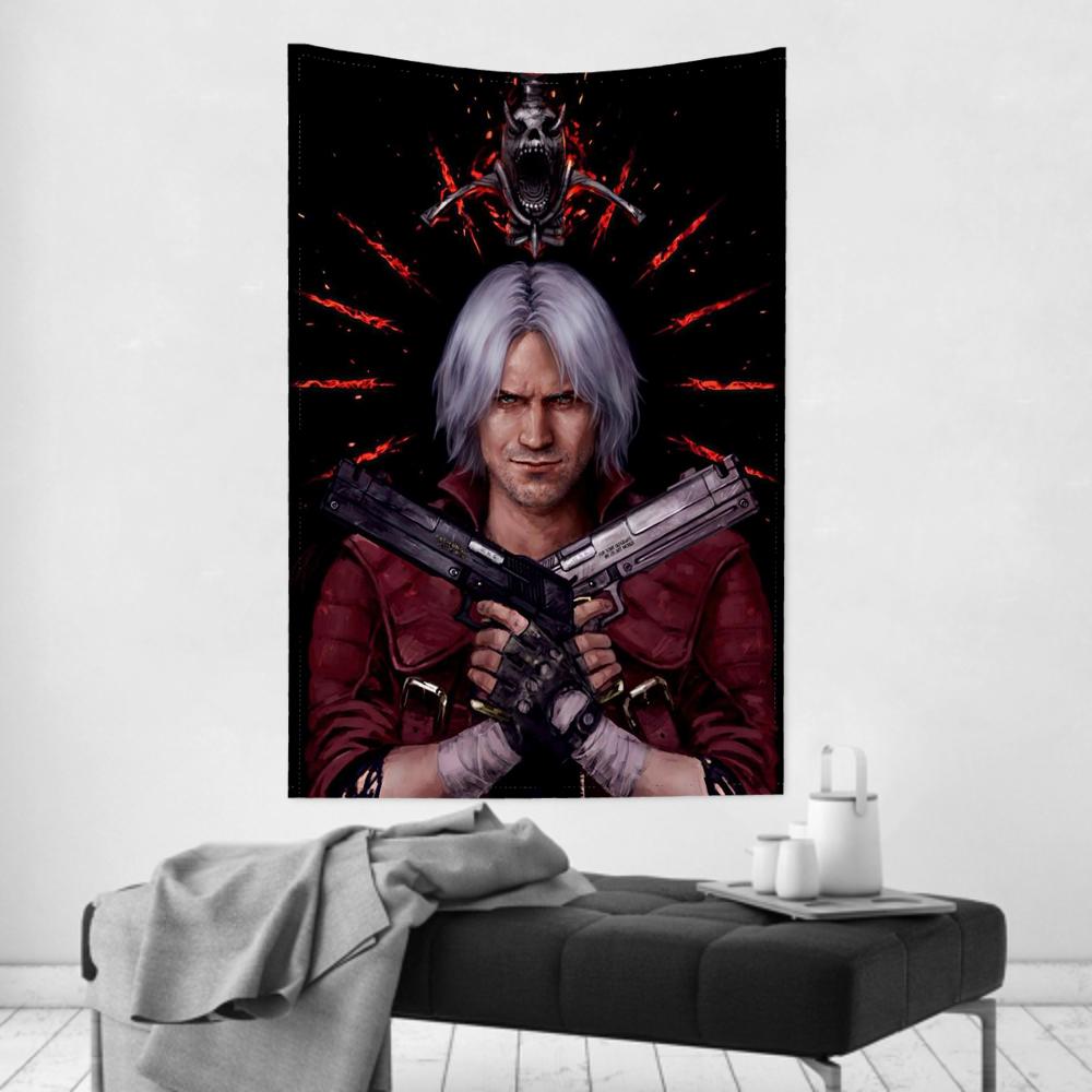 Game DDevil May Cry Tapestry Room Decor Wall Cloth Party Hanging Background Room Decor Baby Room