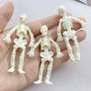 4PCS New Resin Cute PVC Cartoon Skeleton Series Flat Back Home Decor DIY Scrapbook Crafts Jewelry Accessories