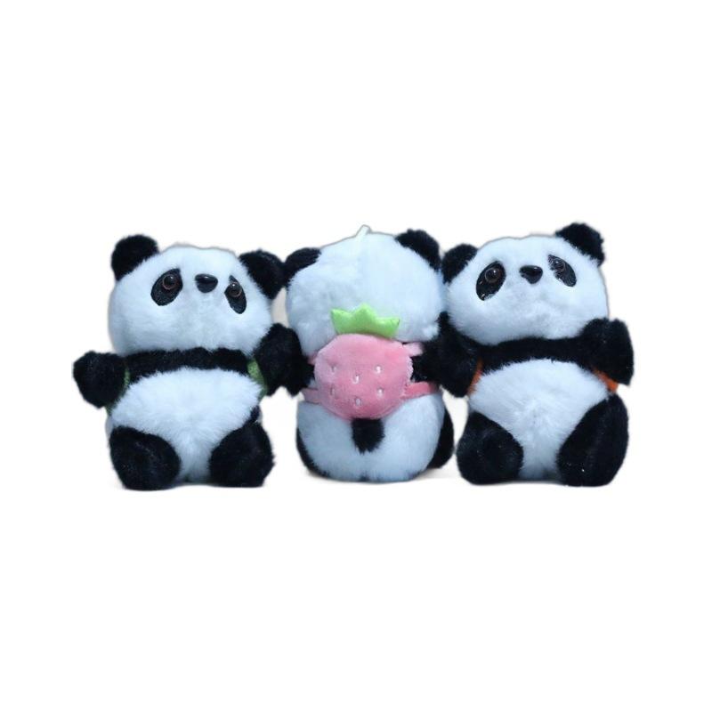 Panda Cuddly Adorable Plush Toy Keychain Unique Animal Design For Bag Charm Lovers