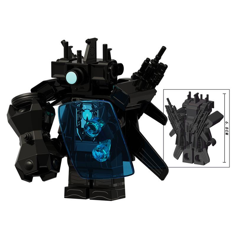 Building Block Toilet Man Monitoring Human Figure Titan Speaker And Tv Man Figure Assembly Play