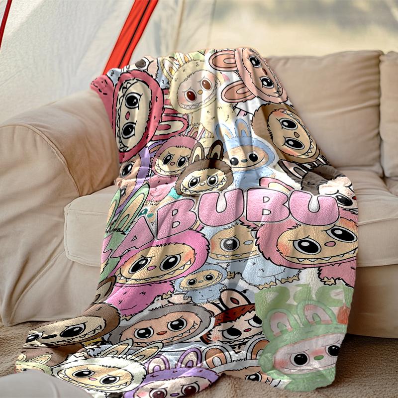 LABUBU Blanket Lightweight Print Throw Blanket For Couch, Bed, Car, A Heartfelt Gift for Your Family and Friends