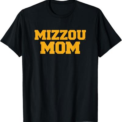 Mizzou Tigers Mom Black Women's Regular Fit Short Sleeve Crew Neck T-Shirt Size 6