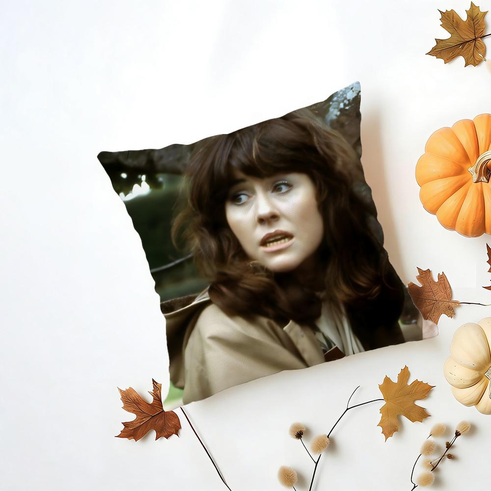 SSarah Jane Smith Cushion Cover Washable Linen Pillowcase Soft for Daily Sofa Bed Home Room Decor