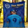 Customizable Haaland Throw Blanket – Personalized Name, All-Season Cozy Snug Blanket, Machine Washable, Personalized Blanket