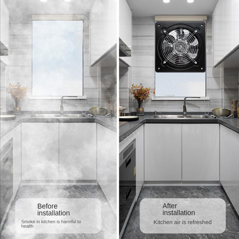 6/7/8 Zoll Elektrorohr Edelstahl Abluftventilator Fensterkanal Luftbelüftung Gebläse Toilette Küchenventilator Abluftventilatoren