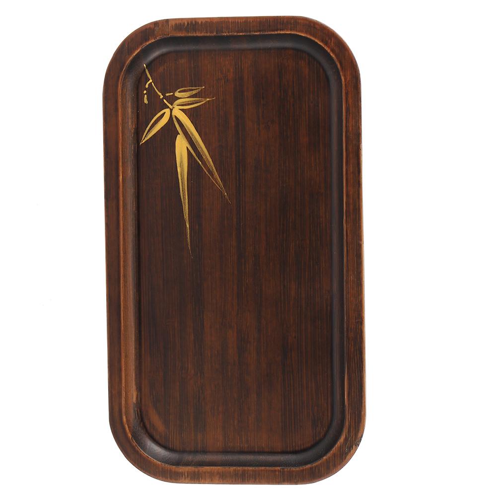 

Bamboo Food Serving Plate Rectangular Tea Tray Snack Platter Household Kitchen Accessory Type 1