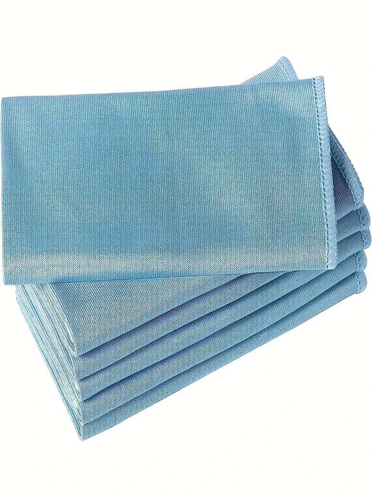 3-Pack Microfiber Glass Cleaning Cloths - Lint-free Design for Quick Cleaning of Windows, Glasses, Windshields & Stainless Steel