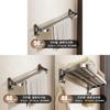 Modern Simple Steel Wallmounted Towel Rack With Foldable Double Bars For Bathroom Storage