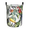 Tropical Jungle Dirty Laundry Baskets Foldable Large Waterproof Clothes Toys Basket For Home Kids