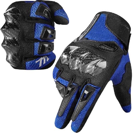 Motorcycle Gloves Touchscreen Motocross Dirt Bike Riding Glove With Carbon Fiber Protective Hard Knuckles For Men Women Model MD66