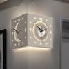 Modern Wall Clocks Living Room Decor Double-sided Clock Simple Home Decoration Silent Led Wall Watch Bedroom Nordic Furniture