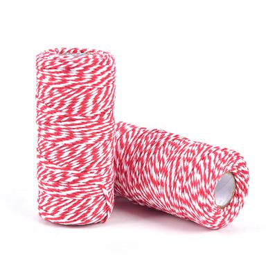 100M/Roll Cotton Bakers Motouz Provázek Šňůra Vánoční dárkové balení Decor Craft