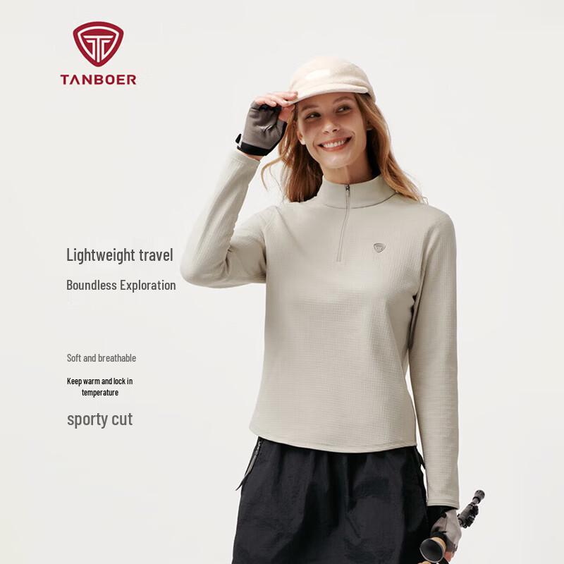 Women's Waffle Thermal Half-Zip Pullover