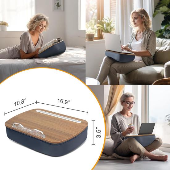 Lazy Pillow Support Frame Changeable Sizes Hands-Free Wooden Reading Pillow Holder Laptop Desktop Stand