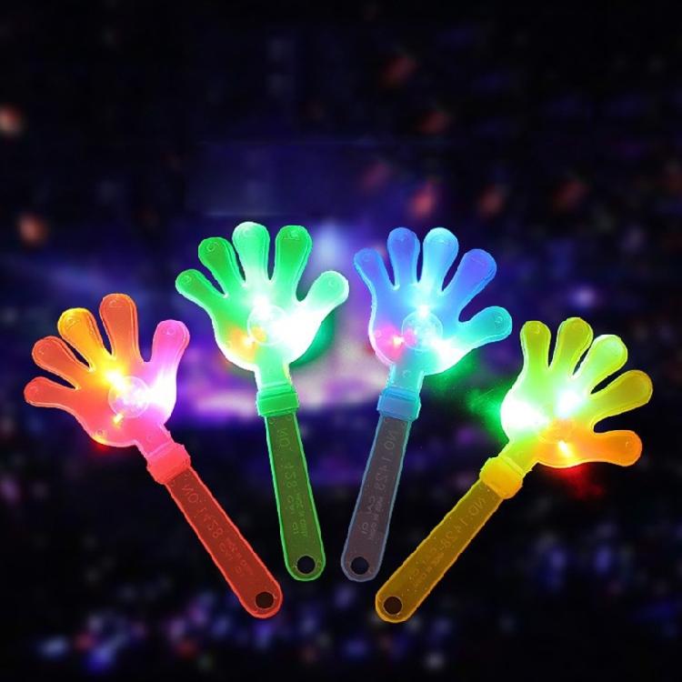 10pcs Lighted Hand Clappers for Parties Decoration Tool Festivals Noise Maker Music Festivals Accessories for Children