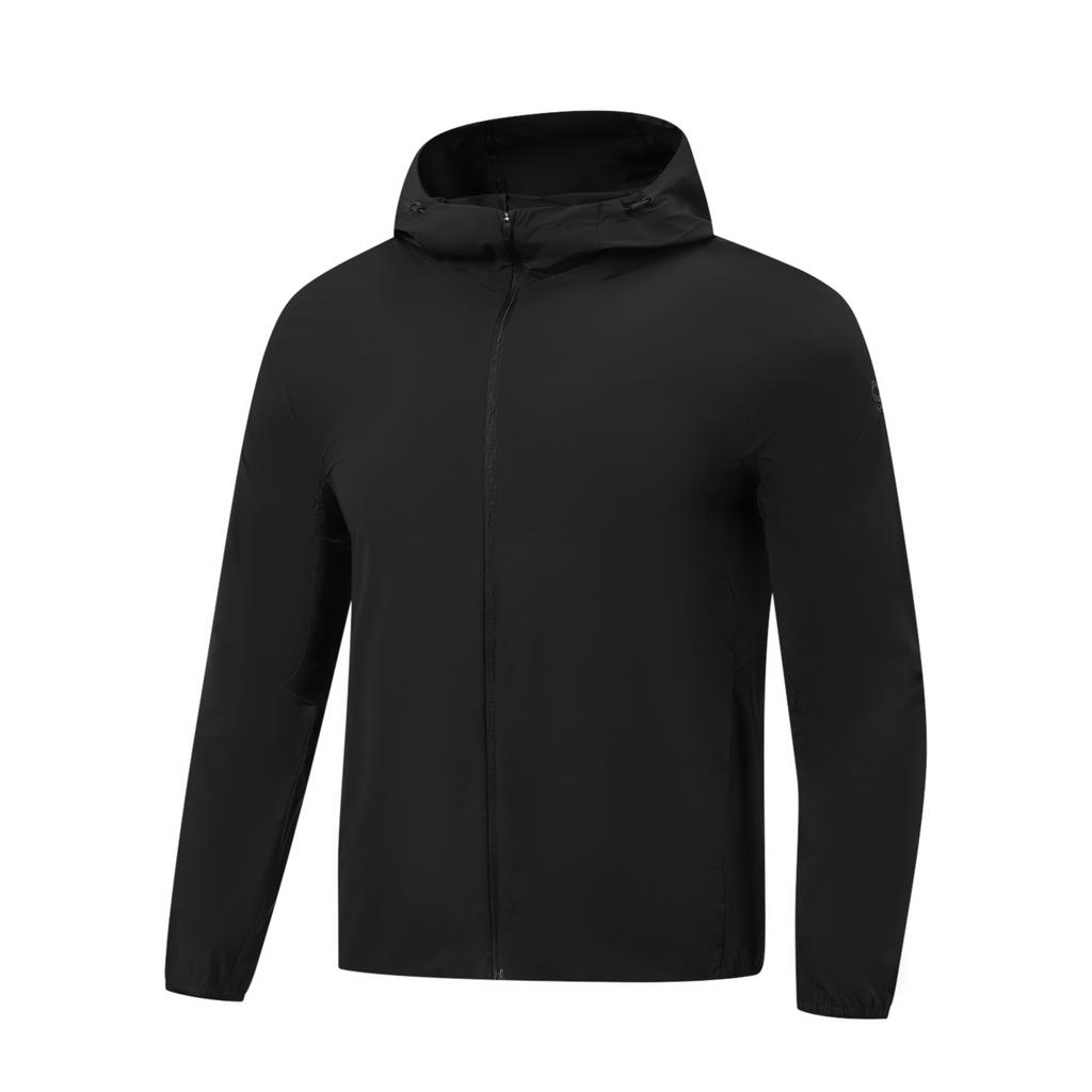Lining Gold Label Series Solid Color Sports Hooded Windbreaker Men Outerwear AFDWB71-3