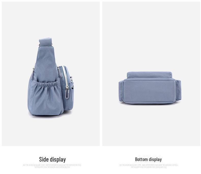 Sac bandoulière en nylon grande capacité pour femme 2023 - Sac messager multi-poches décontracté pour l'extérieur