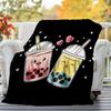 Bubble Tea Outdoor Flannel Blankets, Outdoor travel, Home Blankets, Fan Gifts,Suitable for All Seasons, Christmas Gifts. R1127094
