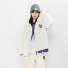 MLB Velvet Jackets Unisex Ivory White Lapel Thickened 3AJPF3016-50IVS