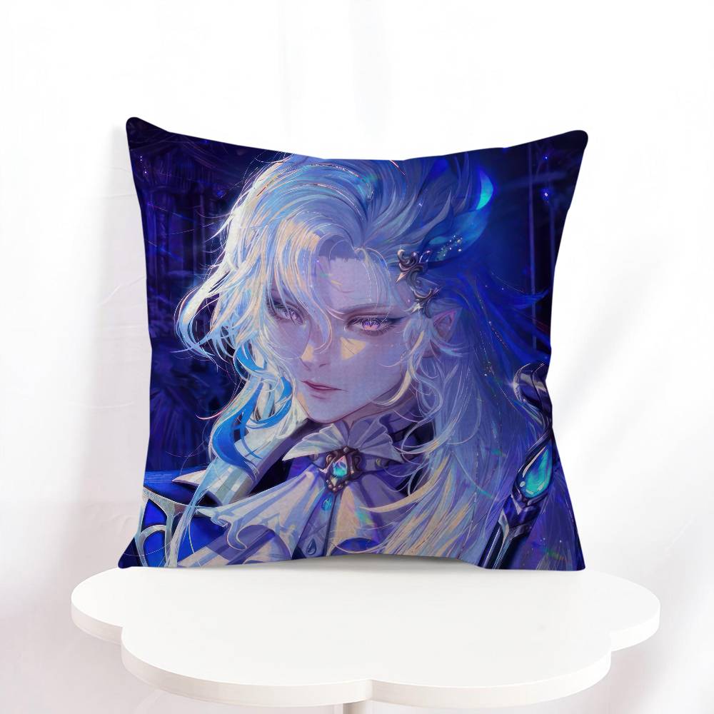 N-Neuvillette Pillow Covers Cartoon Sofa Decorative Home Double-sided Printing Short Plush Cute Cushion Cover