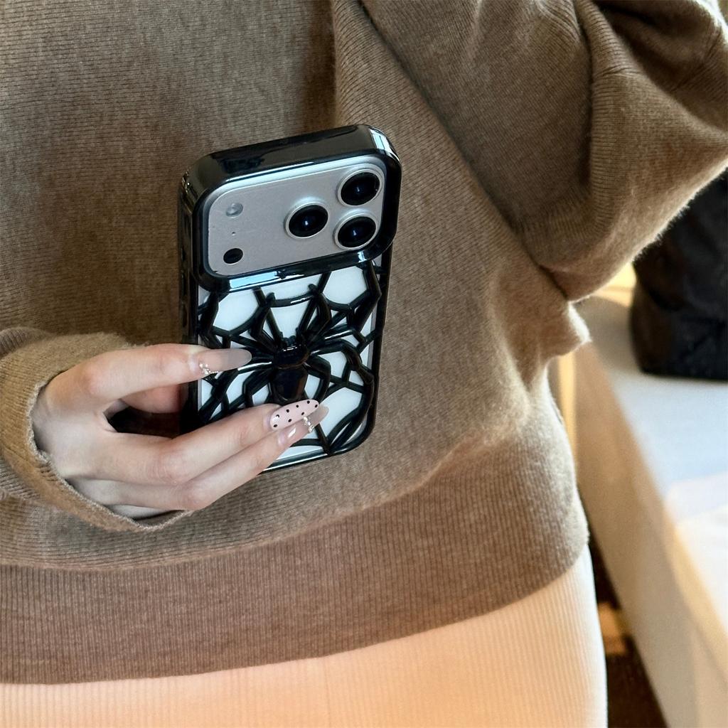 3D Spider Phone Case for iPhone 11 12 13 14 15 16 17 Pro Max Plus Cool Protective Cover Trendy Spider Design Cute Funny