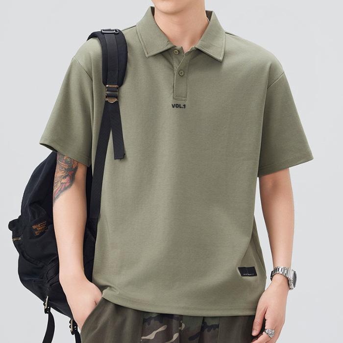 Men's New Summer Loose Short-sleeved POLO Shirt Lapel Thin Short T