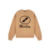 WE11DONE FW22 Letter Logo Geometric Pattern Embroidered Knit Crewneck Pullover Sweater Unisex Sweater Beige WD-KO8-20-507-U-BG