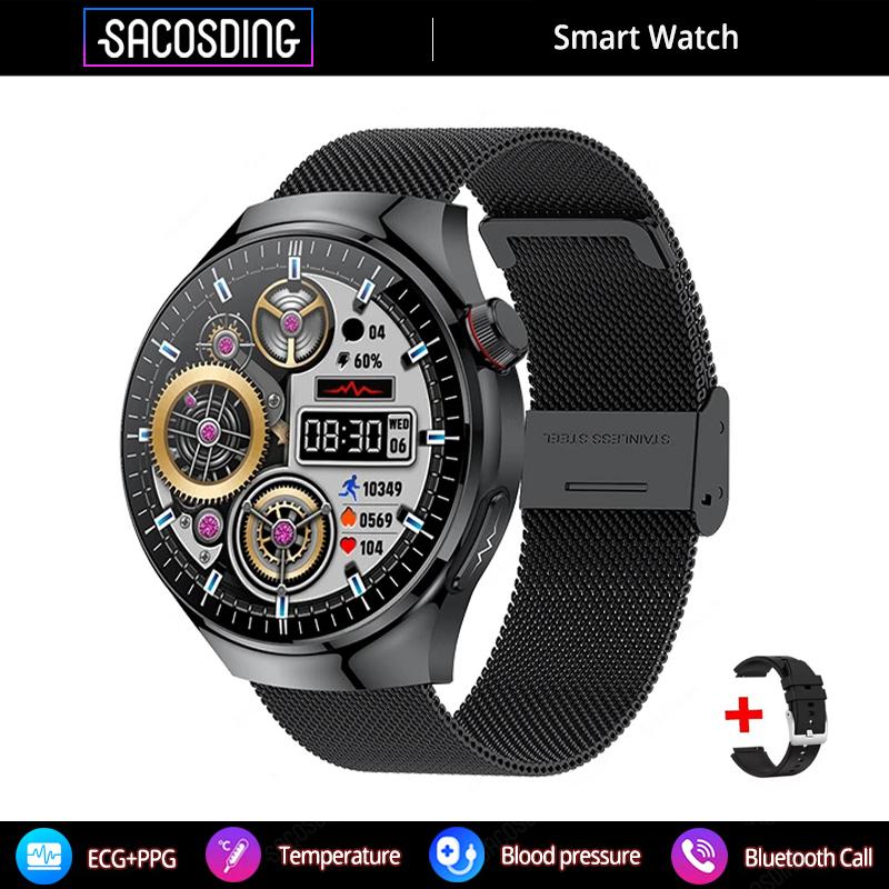 2024 Nové chytré hodinky ECG+PPG 1,43palcové ženy Pánské chytré hodinky Monitor krevního tlaku a tepové frekvence Vodotěsné sportovní chytré hodinky pro GT4PRO