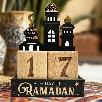 Ημερολόγιο Ραμαζανιού Eid Mubarak Ημερολόγιο Αντίστροφης Μέτρησης Ισλαμικά Μουσουλμανικά Αξεσουάρ Γραφείου Ημερολόγιο Al-Fitr Υλικά για Πάρτι DIY