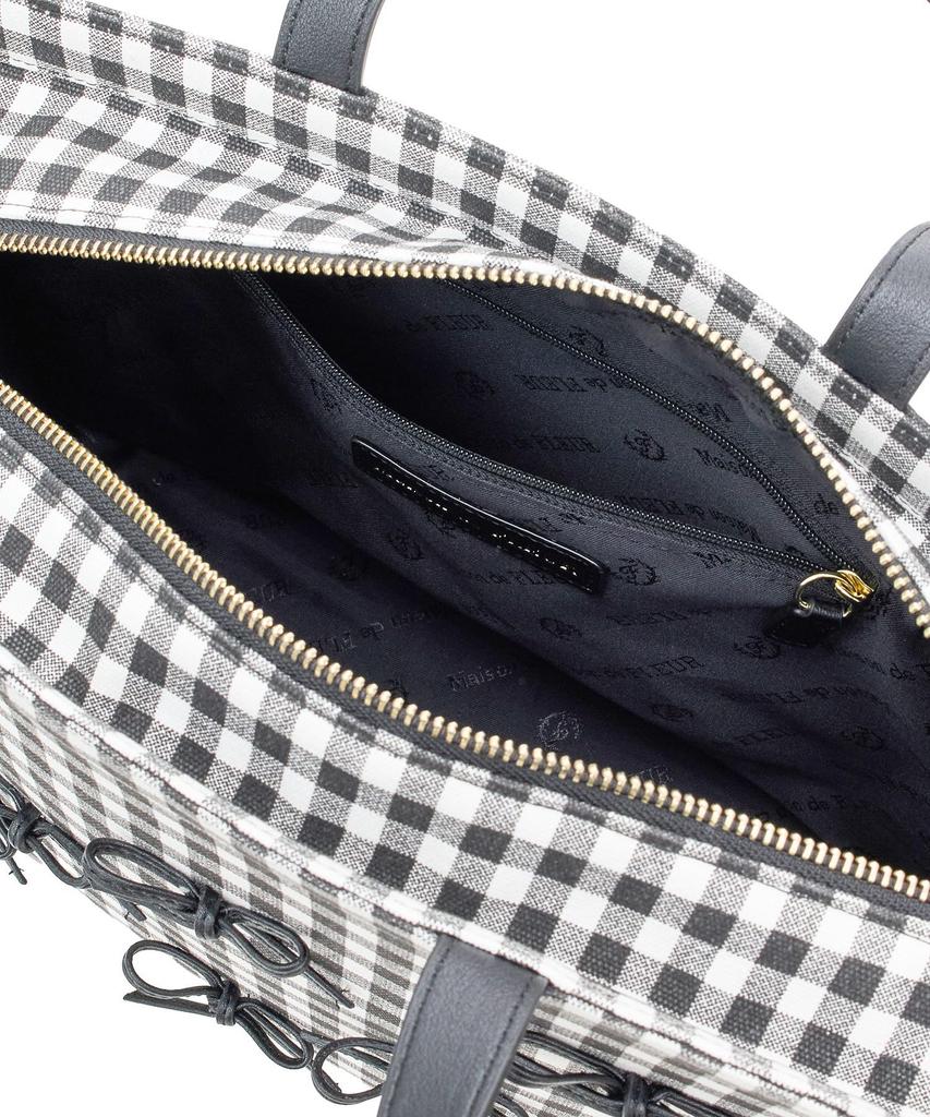 De Tote Narrow Ribbon Square Gingham Check [Maison Fleur] Bag, Bag, Women's,