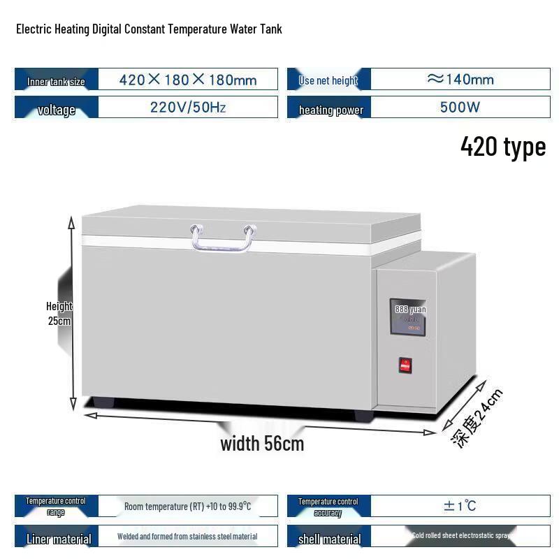 Aokewen 304 Stainless Steel Digital Lab Thermostatic Water Bath