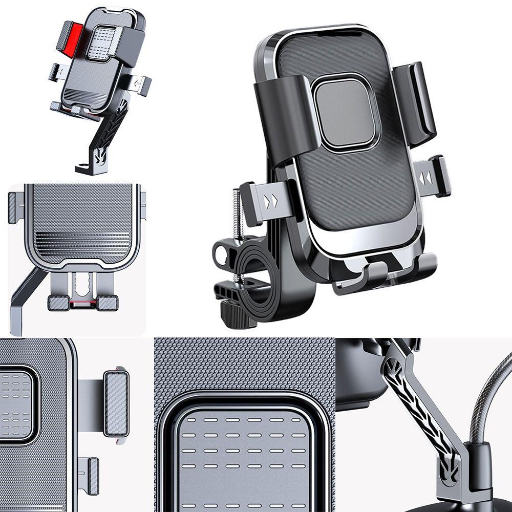 

Держатель для телефона с захватом заднего вида, устойчивый к сотрясениям, прочный кронштейн для поддержки телефона на велосипеде Red-A