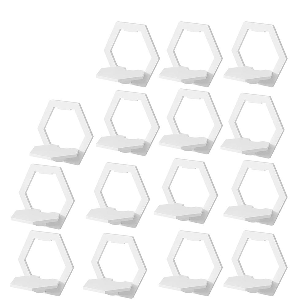 3-15Pcs Wall Mounted Hexagon Wall Shelf Flower Pot Display Stand Punch Free Handicraft Display Rack for Living Room Bedroom Dect