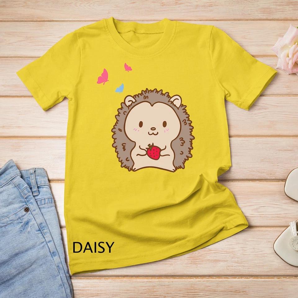 Womens Hedgehog Gift Design Cute Strawberry Hedgehog Unisex T-shirt 3 L