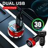 Car Charger USB Ports Fast Charging Digital Display Car Chargers For Ford Focus 2 3 Mk3 Fiesta Ranger Mondeo Mustang Transit Fusion Kuga