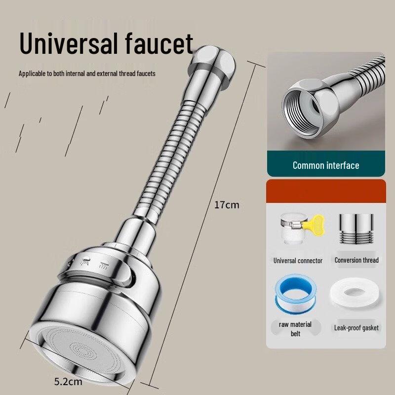 YIXI Universal Faucet Extender Showerhead