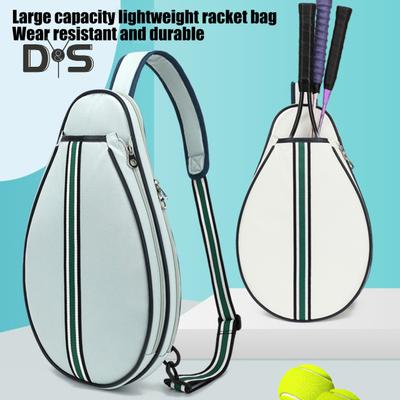 Tennis Bag Large Capacity Tennis Sling Backpack Waterproof Crossbody Racket Bag for Tennis Badminton Pickleball Rackets