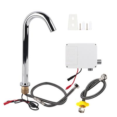 G1/2in Thread Automatic Induction Sensor Water Faucet Infrared Single Cold Tap with Control