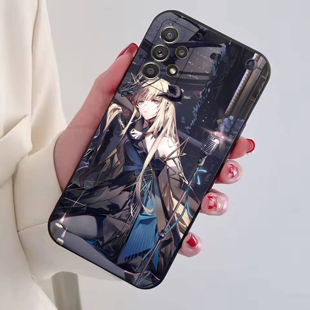 Game Arknights Phone Case Black Silicone Soft For Samsung S25,S24,S21,S22,S23,S30,Ultra,S20,Plus,Fe,Lite