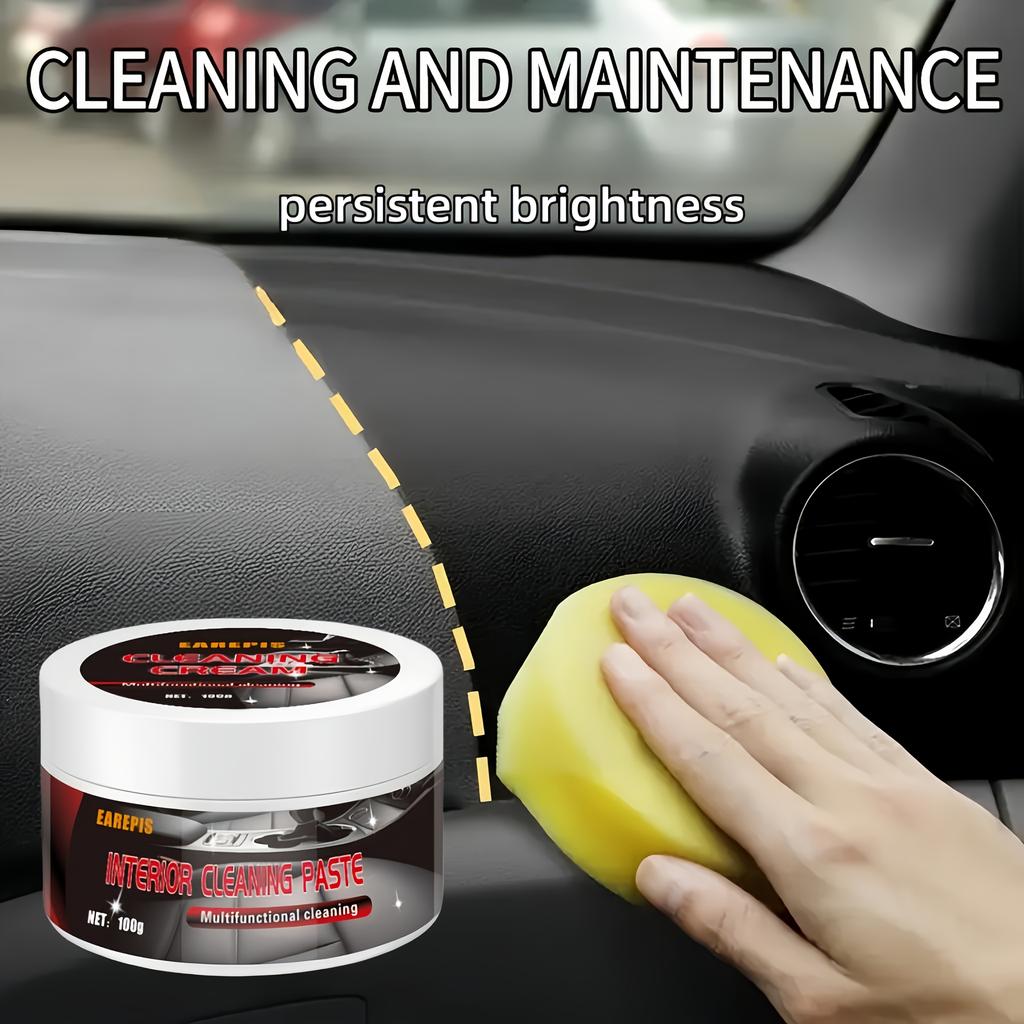 100G Multifunctional Leather Care Maintenance Oil Cleaning Cream, for Car Interior Leather Seat Bag Shoes Jacket Care Polishing
