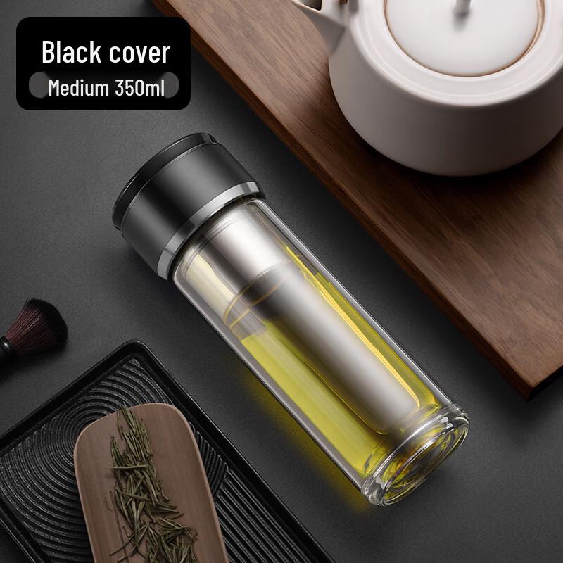 SX Double-Layer Tea Infuser Glass Mug
