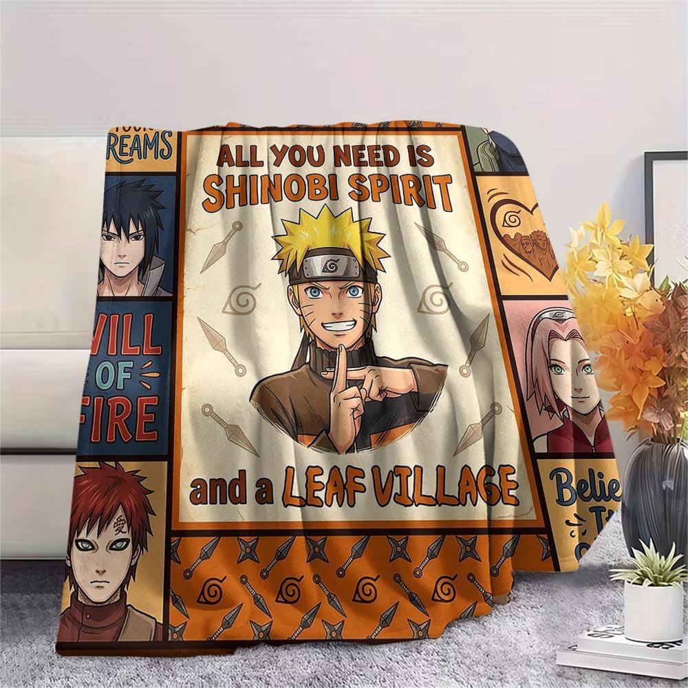 1PC Naruto Patterned Flannel Blanket Suitable For All Seasons For Home Decor Warmth And Comfort Gifts Holiday Present