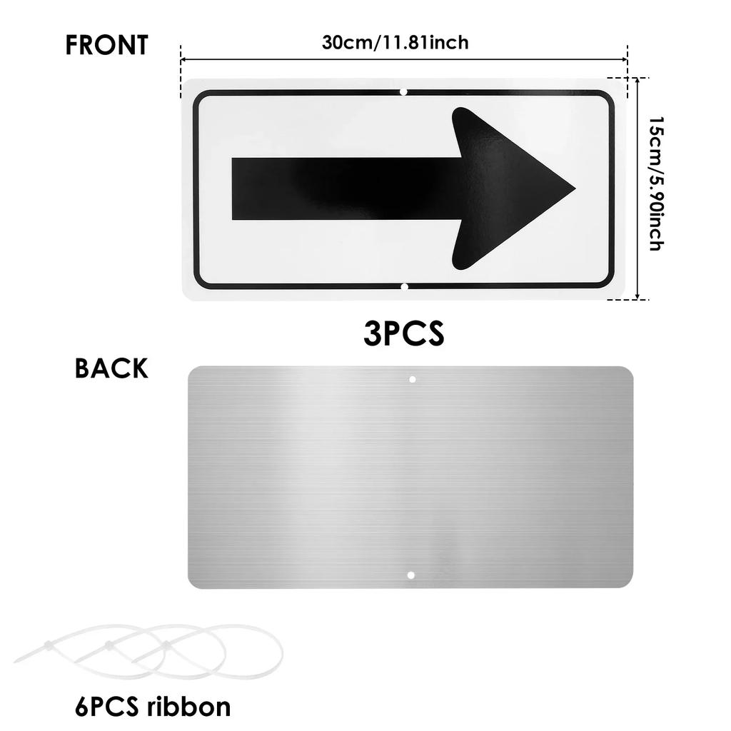 Reflective Arrow Signs Solid Reflective Directional Sign Versatile Easy To Install Aluminum Reflective Directional Sign for Road