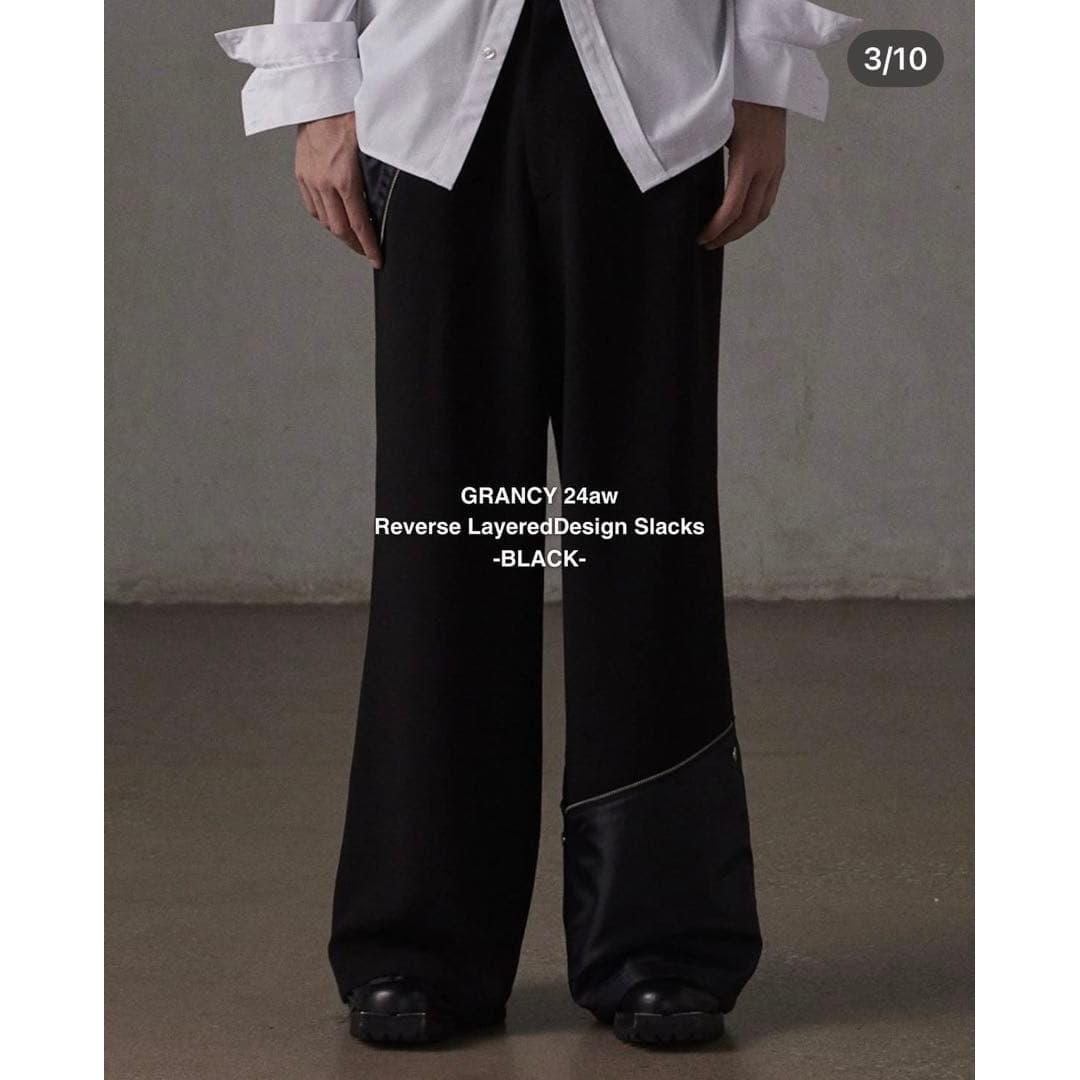 [GRANCY] Reverse layered design slacks