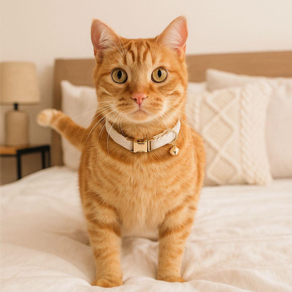 Metal Buckle Cat Necklace Adjustable Pet Dog Collar Practical Pet ID Name Tag  Pet Show